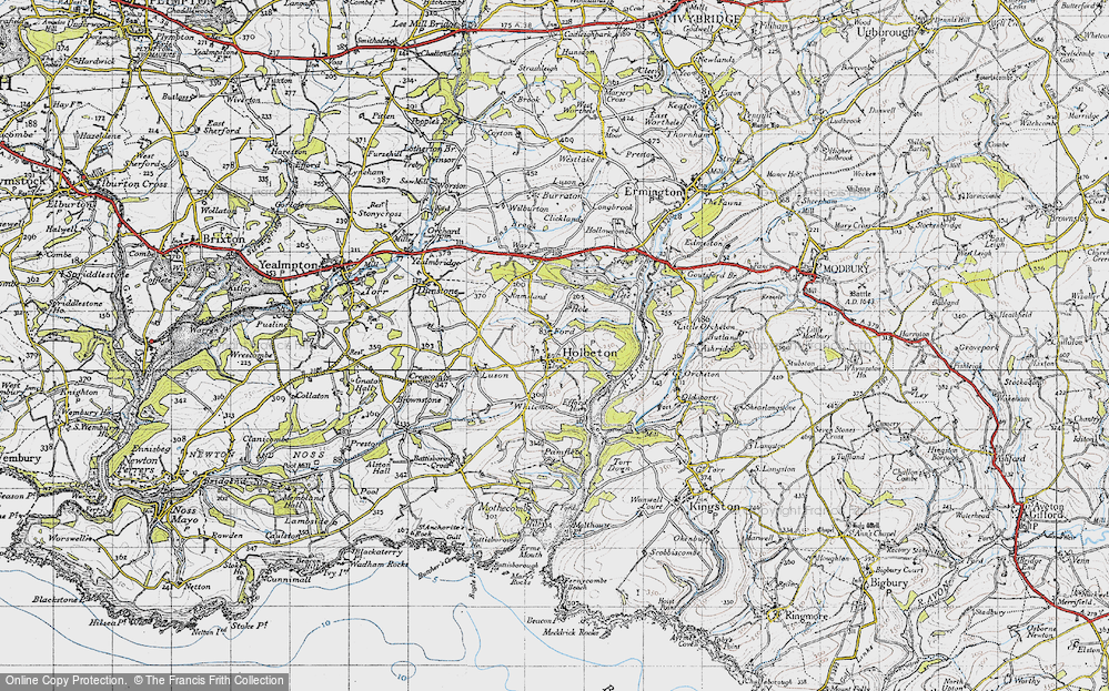 Old Map of Historic Map covering Flete in 1946