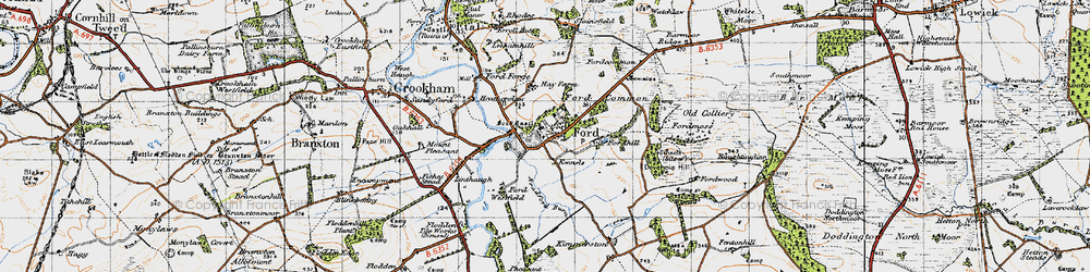 Old map of Lint in 1947