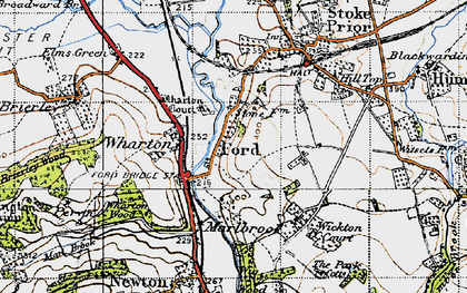 Old map of Wharton Court in 1947