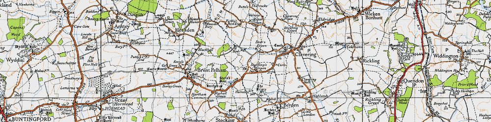 Old map of Ford End in 1946