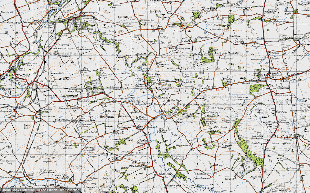 Old Map of Historic Map covering Lethamhill in 1947