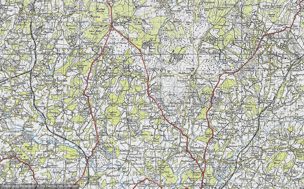 Old Map of Ford's Green, 1940 in 1940