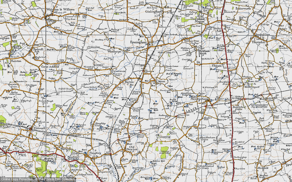 Old Map of Ford's Green, 1946 in 1946
