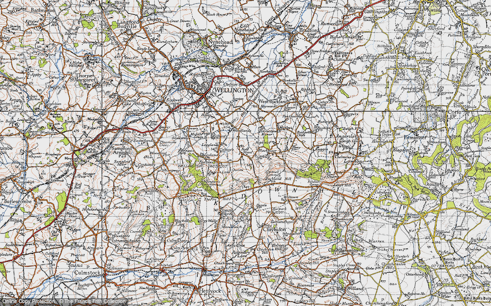 Old Map of Ford Street, 1946 in 1946