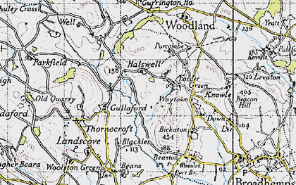 Old map of Forder Green in 1946