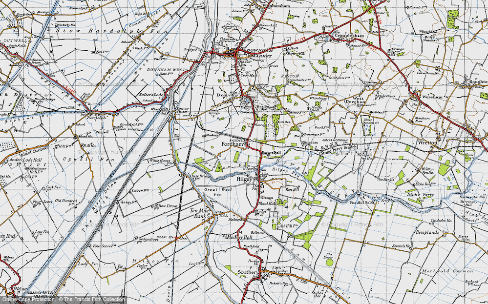 Old Map of Fordham, 1946 in 1946
