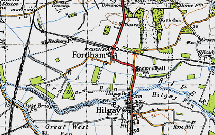 Old map of Fordham in 1946