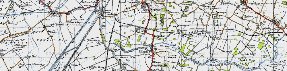 Old map of Fordham in 1946