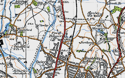 Old map of Fordhouses in 1946