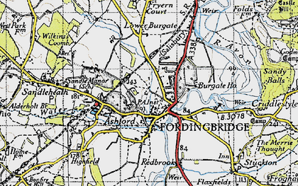 Old map of Fordingbridge in 1940
