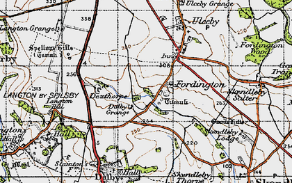 Old map of Fordington in 1946