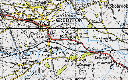 Old map of Fordton in 1946