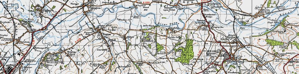 Old map of Foremark in 1946