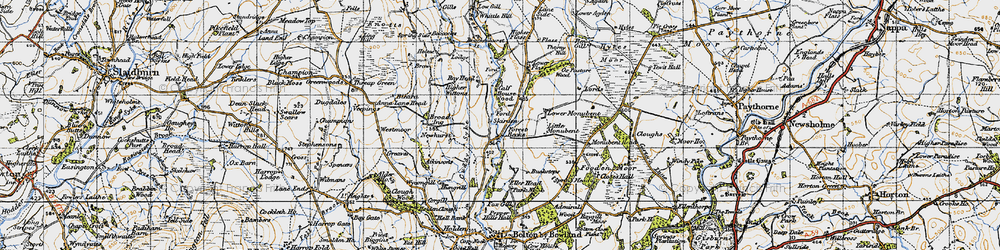 Old map of Forest Becks in 1947