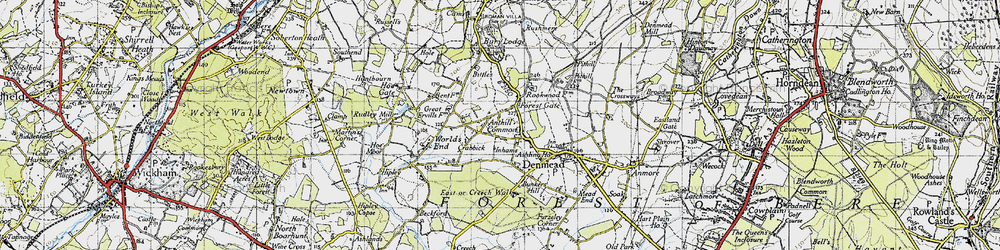 Old map of Forest Gate in 1945