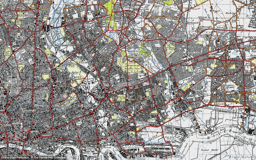 Old Map of Forest Gate, 1946 in 1946