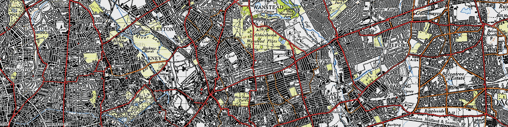 Old map of Forest Gate in 1946
