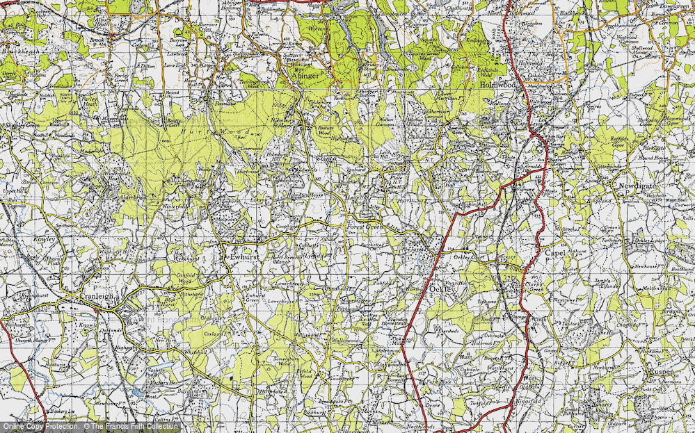 Old Map of Forest Green, 1940 in 1940