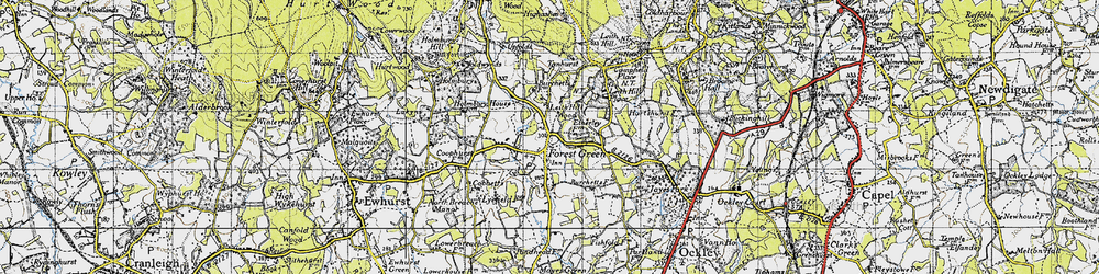 Old map of Forest Green in 1940