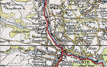 Old map of Forest Green in 1946