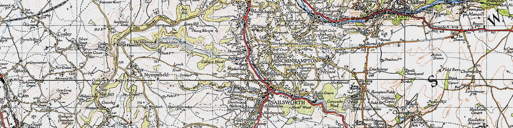 Old map of Forest Green in 1946