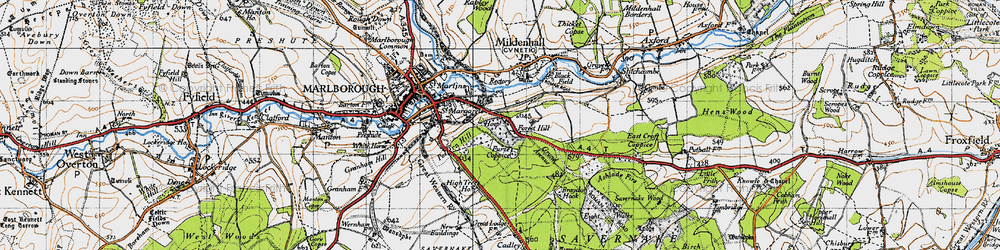 Old map of Forest Hill in 1940