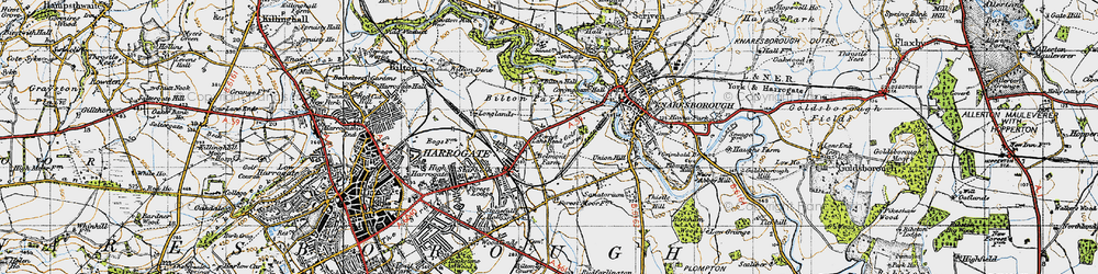 Old map of Forest Lane Head in 1947