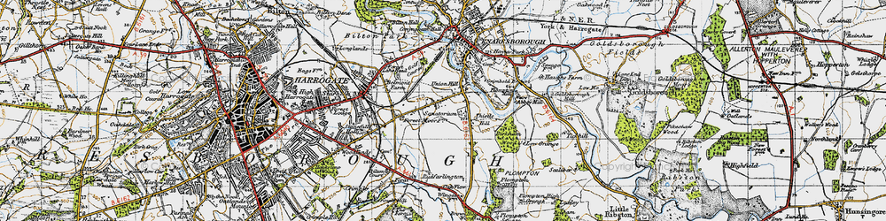 Old map of Forest Moor in 1947