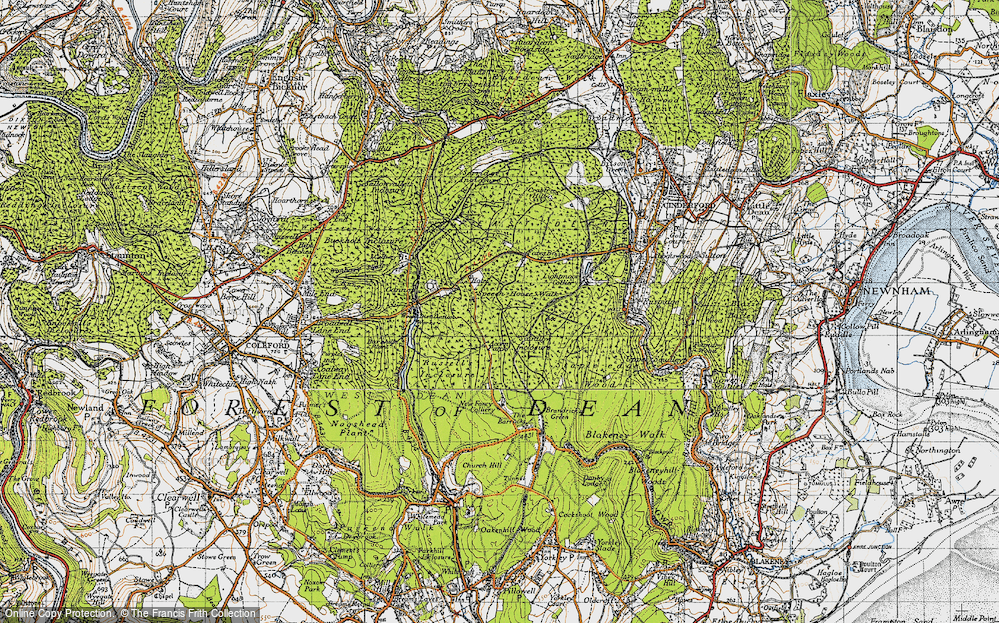 Historic Ordnance Survey Map Of Forest Of Dean 1946