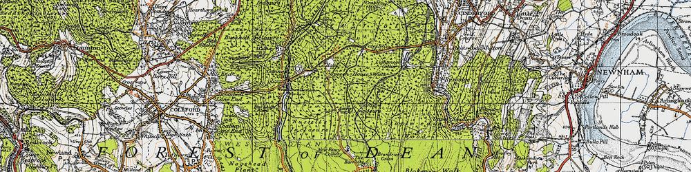 Old map of Forest of Dean in 1946