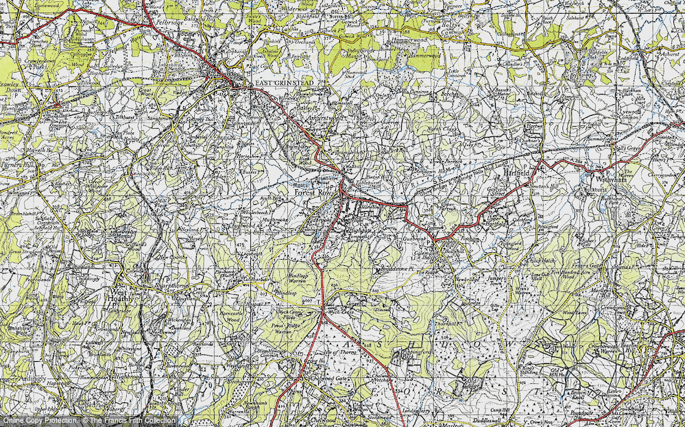 Old Map of Forest Row, 1946 in 1946