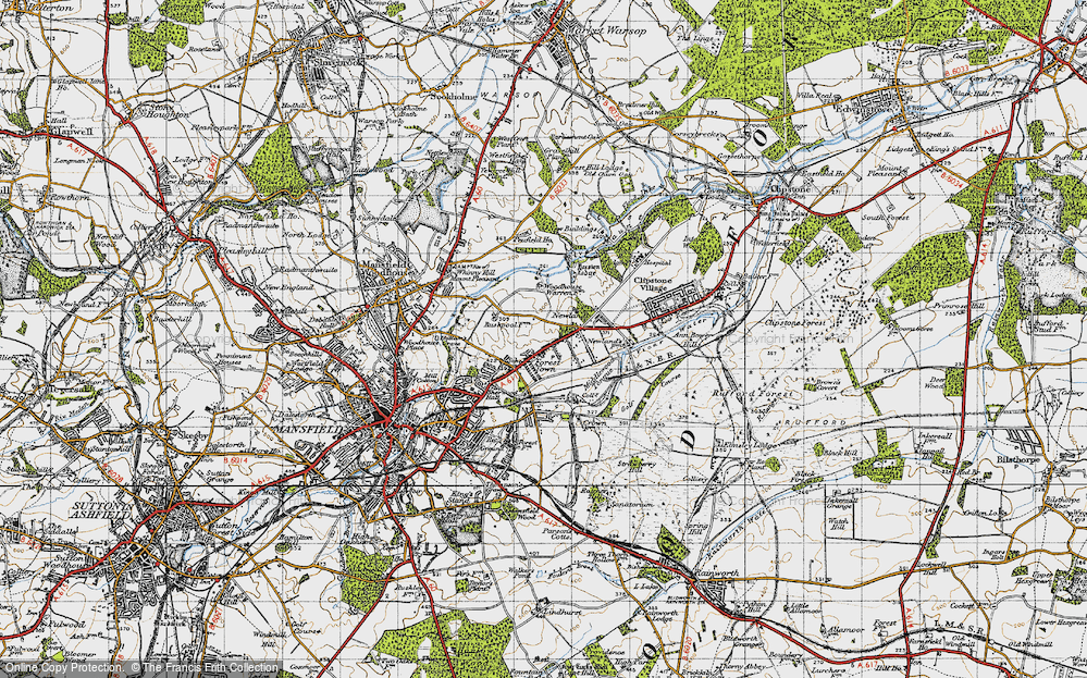 Old Map of Forest Town, 1947 in 1947
