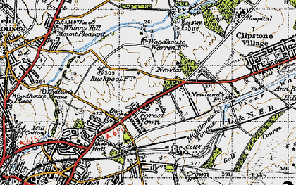 Old map of Forest Town in 1947