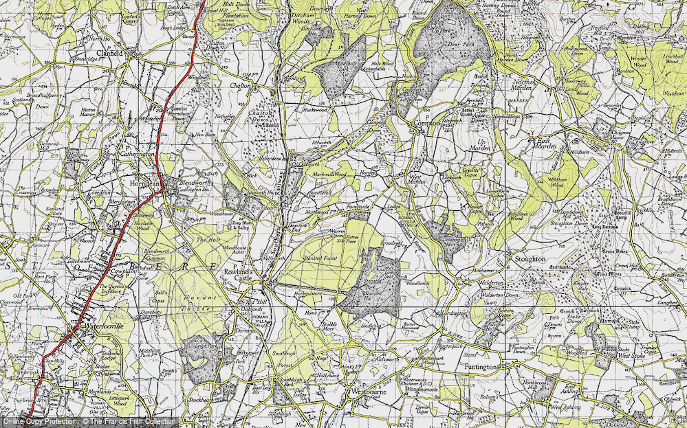 Old Map of Forestside, 1945 in 1945