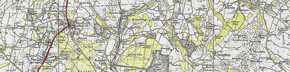 Old map of Forestside in 1945