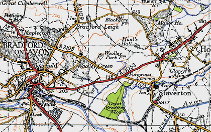 Old map of Forewoods Common in 1946