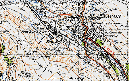 Old map of Big Pit Mining Mus in 1947