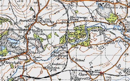 Old map of Forge, The in 1947