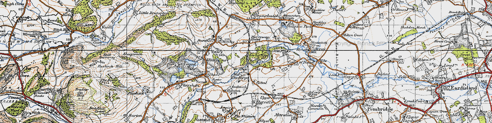 Old map of Forge, The in 1947