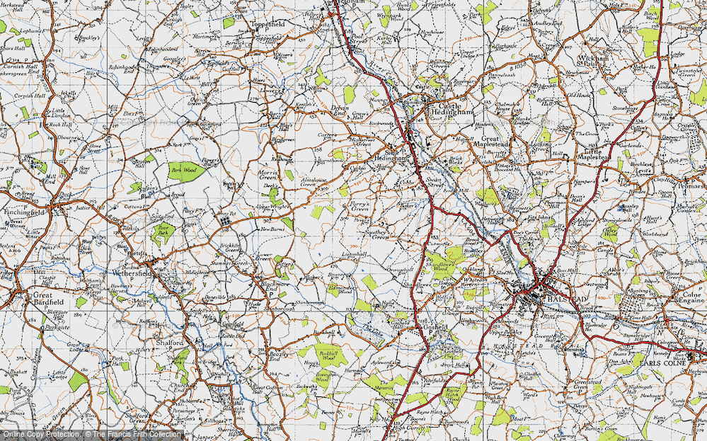 Old Map of Forrey Green, 1945 in 1945