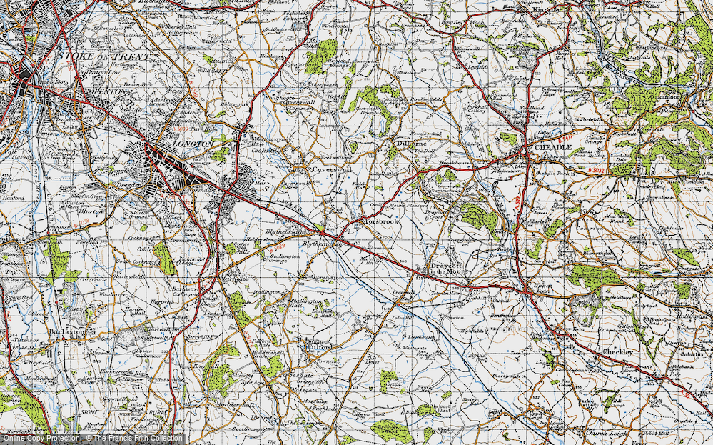 Old Map of Forsbrook, 1946 in 1946