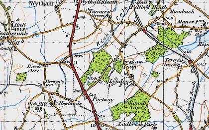 Old map of Forshaw Heath in 1947