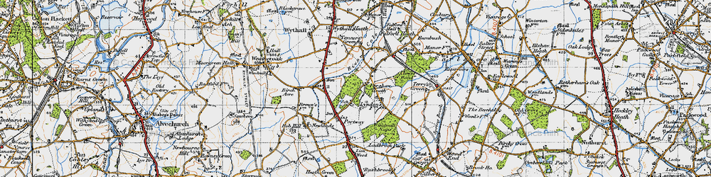 Old map of Forshaw Heath in 1947