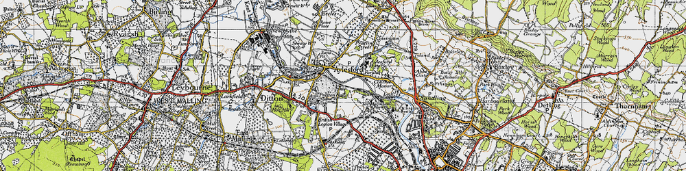 Old map of Forstal in 1946