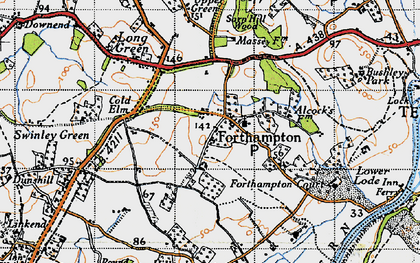 Old map of Forthampton in 1947