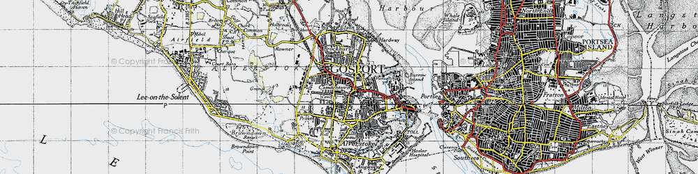 Old map of Forton in 1945