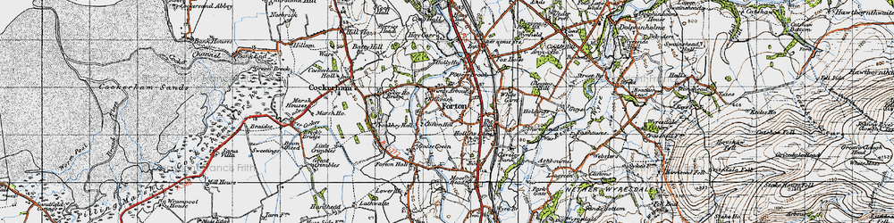Old map of Forton in 1947