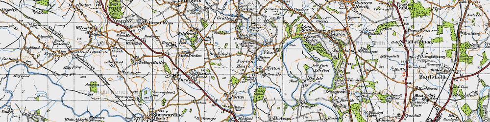 Old map of Forton Heath in 1947