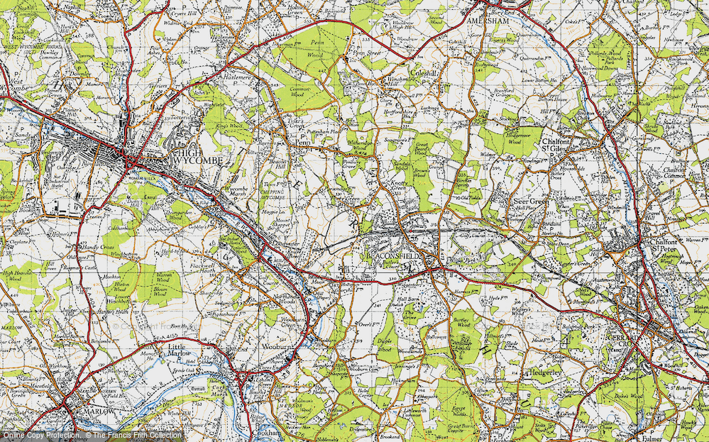 Old Map of Forty Green, 1945 in 1945
