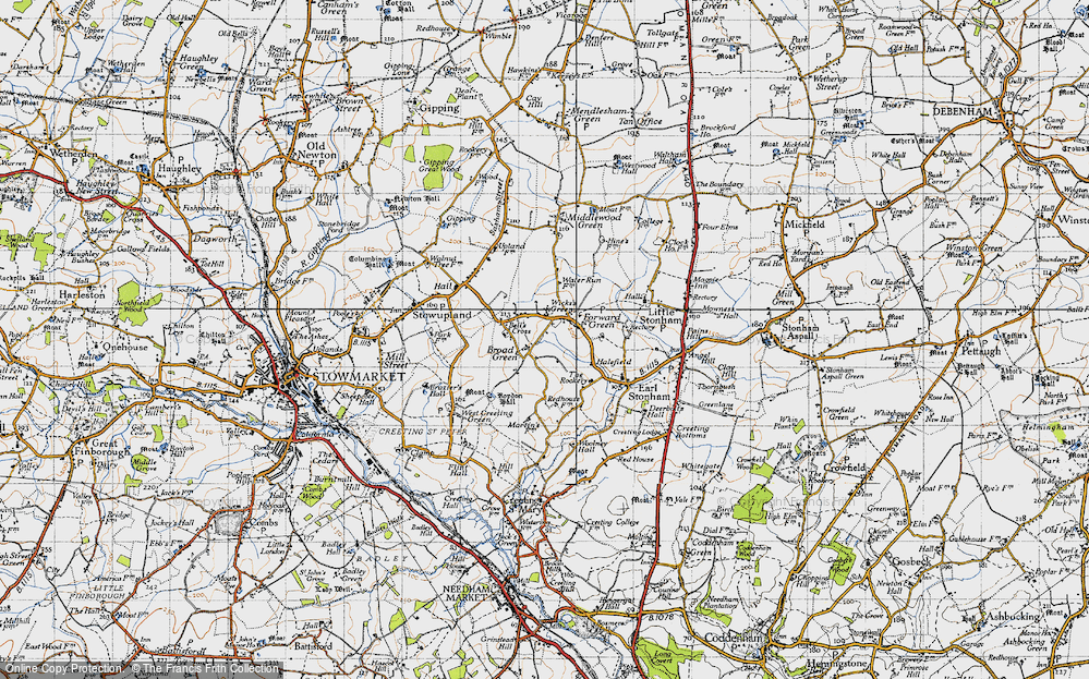 Old Map of Forward Green, 1946 in 1946